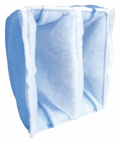 GRAINGER Cube Air Filter: 20 in x 25 in x 20 in, 2 Pockets, Synthetic, Blue/White - 3-Ply Cube Air Filters