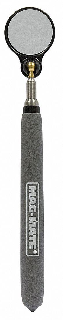 MAG-MATE Inspection Mirror: 1 1/4 in Dia Mirror Size, Mirr. Mat. Stainless Steel, Mirr. Shp. Round (MPN IMS115). Key specifications — attr1004918: MAG-MATE; attr1004923: Foam.