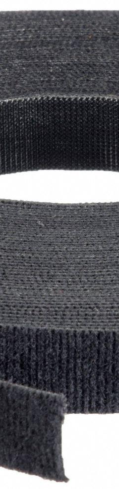 VELCRO BRAND Perforated Back to Back Strap: 75 ft Lg, 0.5 in Wd, 50 lb Tensile Strength, Black (MPN .500X12K1WP/25). Key specifications — Material: Nylon; Color: Black.