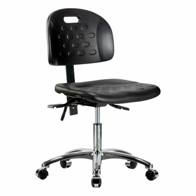 APPROVED VENDOR Ergonomic Chair: Polyurethane, Armless, Ht Range 17 3/4 in to 23 in, 18 in Seat Wd - Polyurethane Lab Chairs