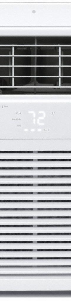 FRIGIDAIRE Window Air Conditioner: 450 sq ft – 550 sq ft, 12,000 BtuH, 115V AC, 5-15P, Cooling Only (MPN FHWW125WE1). Key specifications — Brand: FRIGIDAIRE; Combined Energy Efficiency Ratio (CEER) Rating: 15.0; Voltage: 115V AC; NEMA Plug Configuration: 5-15P; Special Features_Broad: Wi-Fi.