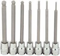 WESTWARD Socket Bit Set: 1 - 25 Pieces, 3/8 in Drive Size, 7 Pieces, 1/8 in to 3/8 in Tip Size Range (MPN 54TM49). Key specifications — attr1216280: Fixed Insert; attr1216283: WESTWARD; attr1225718: 1/8 in to 3/8 in; attr1227491: 3/8 in.