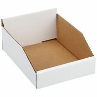 PACKAGING CORPORATION OF AMERICA Corrugated Shelf Bin: 11 in Overall Lg, 8 1/4 in x 4 3/4 in, White (MPN 1W768). Key specifications — Brand: PACKAGING CORPORATION OF AMERICA; % Recycled Content: 30-45%; Manufacturer Part Number: 1W768; Includes Dividers: Dividers Not Included; Electrostatic Discharge: Not Electrostatic Discharge Conductive.
