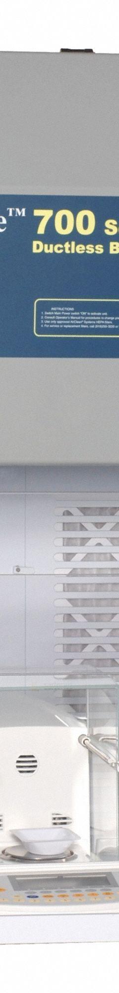 AIRCLEAN SYSTEMS Balance Enclosure: PowderSafe, 36 in Overall Wd, 44 in Overall Ht, 30 in Overall Dp (MPN AC760C). Key specifications — Assembly: Fully Assembled; Brand: AIRCLEAN SYSTEMS; Base/Stand Included: Yes; Blower Included: Yes; Work Surface Included: Yes.