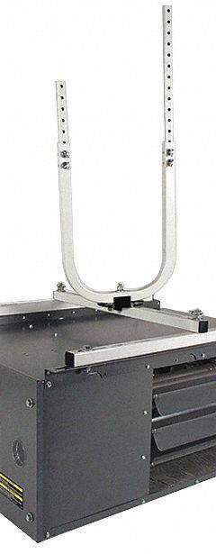 QUICK-SLING Gas Wall and Ceiling Heater Mounting Bracket: U-Mount, H-Bracket, New Parallel, Steel (MPN QSWI1000). Key specifications — Product Type: Mounting Brackets; Compatible with Product Type: Unit Heaters; Mounting Type: U-Mount, H-Bracket; Joist Mounting Direction: New Parallel; Includes: Slotted Holes width Adjustment; Overall Dimensions - H x W x D: 29-11/16 in x 20-3/4 in x 24-5/8 in; Brand: QUICK-SLING; Material: Steel.