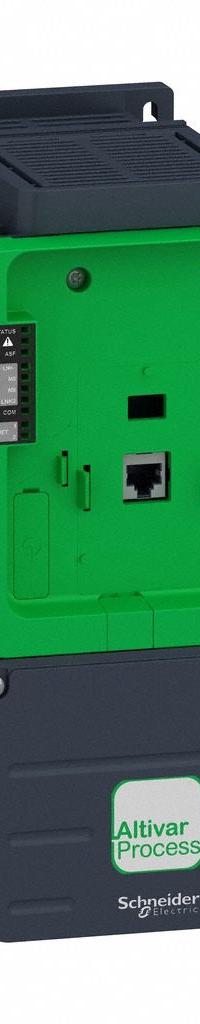 SCHNEIDER Variable Frequency Drive: In Phase Three, Out Phase Three, 1 hp, No Bypass, Programmable (MPN ATV930U07N4ZU). Key specifications — Style: Compact; Color: Black/Green; Output Phase: Three.
