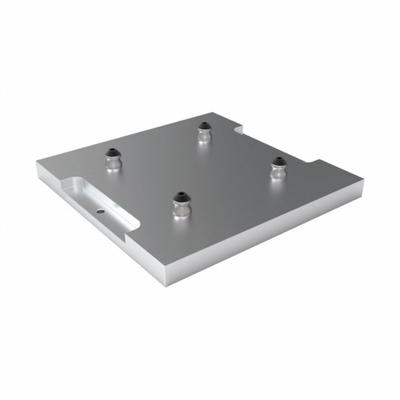 VEKTEK Fixture Plates: Aluminum, Rectangular, 38.8 lb Wt, 366 mm W x 366 mm L x 52 mm H - Zero Point System Fixture Plates