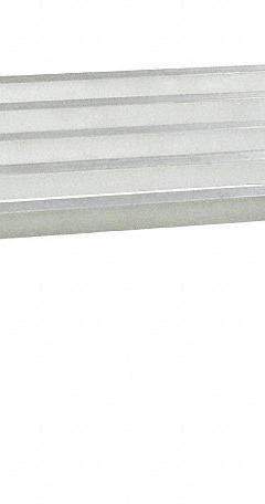 NEW AGE INDUSTRIAL Dunnage Rack: Welded, 8 in x 36 in x 24 in, Aluminum, 2,000 lb Load Capacity (MPN 6014). Key specifications — Finish: Natural; Color: Silver; Brand: NEW AGE INDUSTRIAL; Material: Aluminum; Method of Construction: Welded; Included: Cap Feet.
