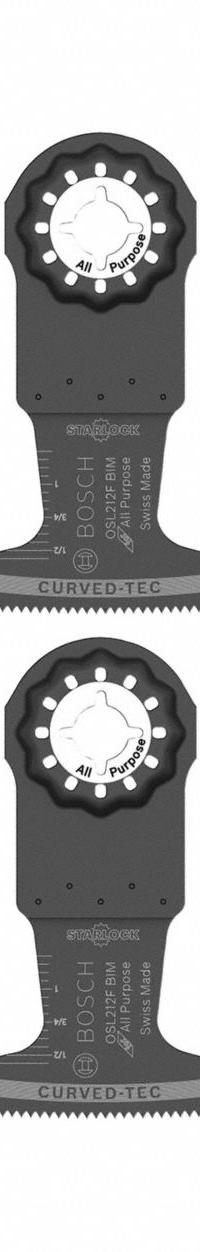BOSCH Oscillating Tool Blade: 2 1/2 in Blade Wd, 4 in Overall Lg, Plunge Cutting, Bi-Metal, 10 PK (MPN OSL212F-10). Key specifications — attr1097473: Wood; attr1097476: BOSCH; attr1097456: Plunge Cutting.