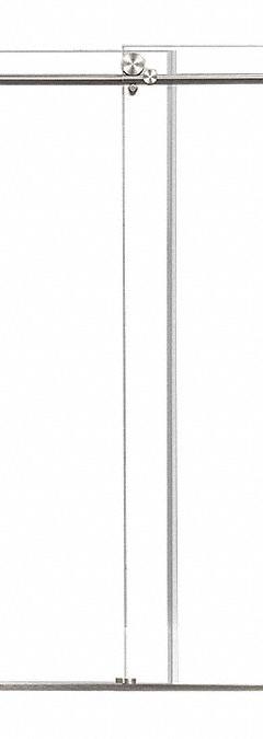 FOREMOST Tub and Shower Door: 56 in Min. Door Wd, 60 in Max. Door Wd, 62 in Overall Ht, Frameless (MPN MRRL6062-CL-BN). Key specifications — Brand: FOREMOST; Door Frame Finish: Brushed Nickel.