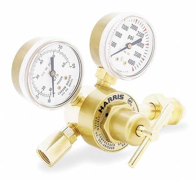 HARRIS Flow Gauge Regulator: CGA 320 Inlet, 5/8"-18 F RH Outlet - Flow Gauge Regulators