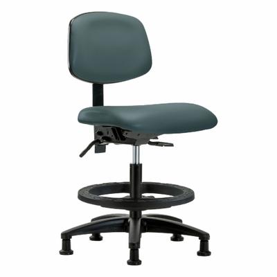 APPROVED VENDOR Ergonomic Chair: Vinyl, Armless, Ht Range 21 in to 28 1/4 in, 18 1/2 in Seat Wd - Vinyl Lab Chairs