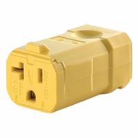 LEVITON Straight Blade Connector: 5-20R, 125V AC, 20 A, 2 Pole, 3 Wire, Yellow (MPN 5359-VY)