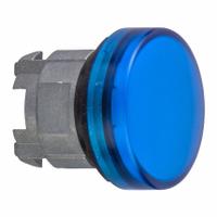SCHNEIDER ELECTRIC Pilot Light Head: 22 mm Panel Mounting Hole Dia, Blue, Smooth, XB4 Series (MPN ZB4BV06). Key specifications — Brand: SCHNEIDER; Compatible Lamp Module Type: BA9 Lamp Module; Compatible with Series: XB4.
