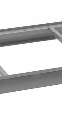 TENNSCO Bulk Storage Deck Level: 60 in x 24 in x 3 5/8 in, 14 ga Beams, 3,800 lb Load Capacity (MPN BPB-60-24). Key specifications — Frame Finish: Epoxy Coated; Frame Material: Steel; Color: Industrial Gray; Includes: (2) 24 in Cross Bars; Brand: TENNSCO.