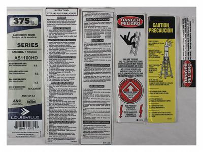 LOUISVILLE Label Kit: For 36Y383/36Y384/36Y385/36Y386 - Material Handling Parts