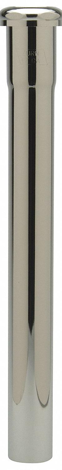ZURN Extension: Brass, Chrome, Silver, 1 1/4 in Nominal Pipe Size, 12 in Overall Lg, Slip (MPN ZR7176N-12-PC). Key specifications — Finish: Chrome; Includes: Nut; Brand: ZURN; Connection Type: Slip.