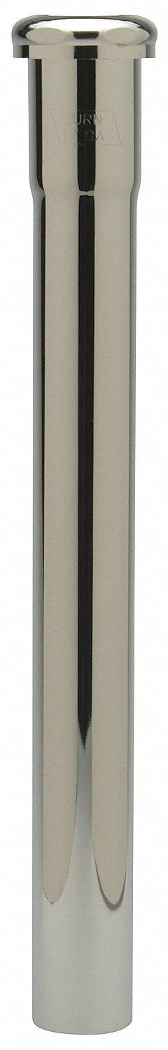 ZURN Extension: Brass, Chrome, Silver, 1 1/4 in Nominal Pipe Size, 12 in Overall Lg, Slip (MPN ZR7176N-12-PC). Key specifications — Finish: Chrome; Includes: Nut; Brand: ZURN; Connection Type: Slip.
