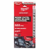 MILWAUKEE Portable Band Saw Blade: Stainless Steel, 12/14, 1/2 in Blade Wd, Thin Metal, Metal, 3 PK (MPN 48-39-0631). Key specifications — attr1097927: 12/14; attr1097929: Thin Metal; attr1097934: MILWAUKEE.