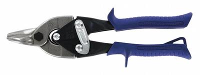 MIDWEST SNIPS Aviation Snip: Straight, 9 in Overall Lg, 1 in Cutting Lg, Steel, Plastic - Aviation Snips