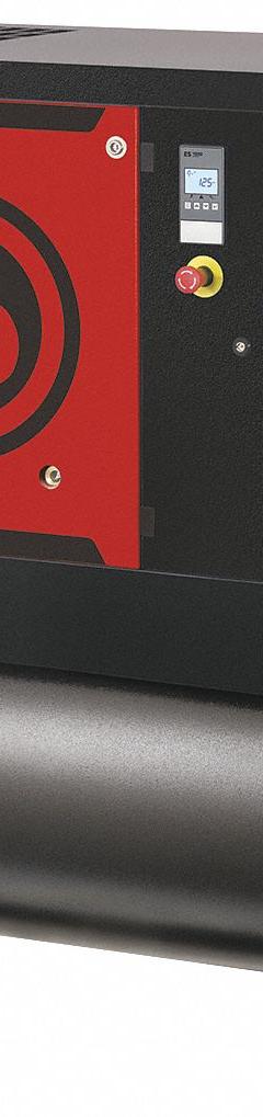CHICAGO PNEUMATIC Rotary Screw Air Compressor w/Air Dryer: Horizontal, 15 hp, 49.2 cfm, 132 gal Tank (MPN QRS 15 HPD). Key specifications — attr48606: Three; attr48593: 208 to 230V AC; attr48578: CHICAGO PNEUMATIC; attr110305: Included.