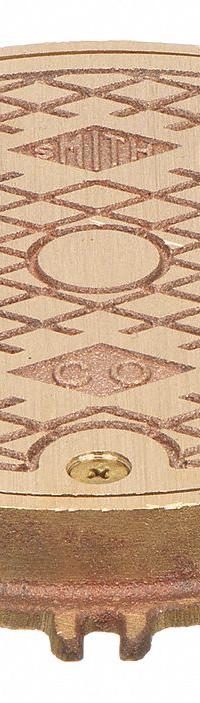 JAY R. SMITH MFG. CO Floor Cleanout: 7 1/2 in Overall Dia, 3/4 in Overall Ht, Nickel Bronze, Bronze (MPN 4810-06PB). Key specifications — Color: Bronze; Resistance Properties: Corrosion-Resistant; Brand: JAY R. SMITH MFG. CO; Finish: Polished Bronze; Includes: Frame with Anchor Lugs.