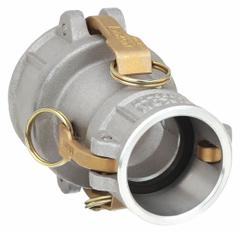 Cam and Groove Coupling: 125 psi Max. Working Pressure @ 70 F, 6 17/32 in Overall Lg, Nitrile (MPN 2030-DD-AL). Key specifications — Fitting Type: Female Coupler x Female Coupler; Gasket Material: Nitrile; Brand: DIXON VALVE & COUPLING.