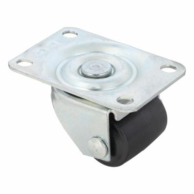 SHEPHERD CASTER Plate Caster: Swivel, No Brake, Polyolefin, 1 1/2 in Wheel Dia - Low-Profile Light- & Medium-Duty Plate Casters