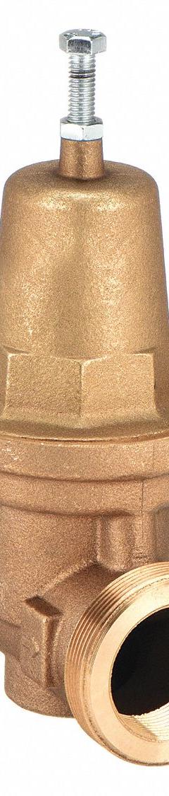 APOLLO Water Pressure Reducing Valve: NPT x NPT, 1 in Pipe Size, Bronze, 25 psig to 75 psig (MPN 36LF20501). Key specifications — Brand: APOLLO; Low-Lead Compliance: Low-Lead Compliant.