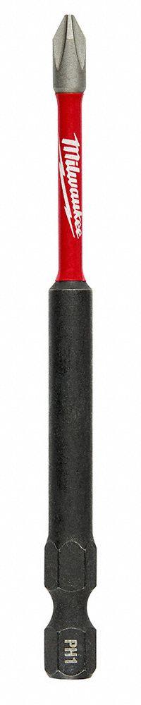MILWAUKEE Power Bit: Power Bit, Imperial, PH1 Bit Industry Size, #1 Bit Size, Std, Impact Rated, Hex (MPN 48-32-4560). Key specifications — attr1119695: MILWAUKEE; attr1119703: Alloy Steel; attr1119710: Standard; attr1119708: Hex; attr1202404: #1.