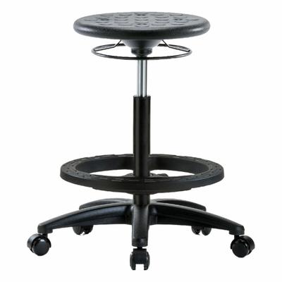 APPROVED VENDOR Stool: Polyurethane, Ht Range 22 in to 32 in, 13 in Seat Wd, 13 in Seat Dp - Polyurethane Lab Stools
