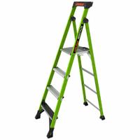 LITTLE GIANT Platform Stepladder: 6 ft Ladder Size, Fiberglass, 375 lb Load Capacity, 23 lb Wt (MPN 15406-001). Key specifications — Brand: LITTLE GIANT; Included Features: Comfort Top Step.