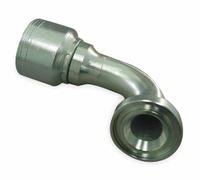 WEATHERHEAD Hydraulic Flange Fitting: 1 in Hydraulic Hose I.D., 1 in Hydraulic Flange Size (MPN 16Z-G76). Key specifications — attr95970: 90° Elbow; attr95968: Carbon Steel; attr98911: WEATHERHEAD.