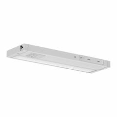 LED Dimmable Under Cabinet Light: 22 in Lg, 825 lm, 4000K, 11 W, Plug-In or Hardwired, White (MPN UC22-1K-HL-D). Key specifications — attr1262778: 120V AC; attr1262749: Plug-In or Hardwired; attr1262754: Integrated LED; attr1262758: Aluminum; attr1262760: Yes; attr1262765: LED; attr1262776: High/Low/Off; attr1262780: 4000K.