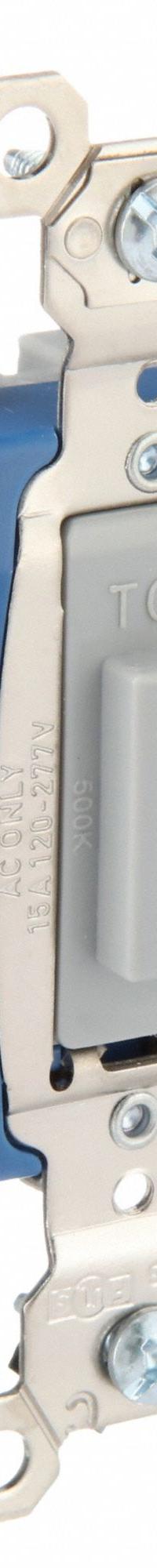 LEGRAND Wall Switch: Locking Switch, Single Pole, Maintained, Gray, 120V AC, 15 A (MPN PS15AC1L). Key specifications — Illuminated: No.