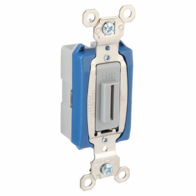 LEGRAND Wall Switch: Locking Switch, Single Pole, Maintained, Gray, 120V AC - Locking Wall Switches