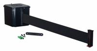 RETRACTA-BELT Wall Mounted Retractable Belt Barrier: Removable Mounting Plate, 15 ft Belt Lg, Black (MPN WM412SB15-BK-RE). Key specifications — Frame Color: Black; Brand: RETRACTA-BELT; Belt Color: Black.
