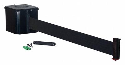 RETRACTA-BELT Wall Mounted Retractable Belt Barrier: Removable Mounting Plate, 15 ft Belt Lg - Wall-Mount Retractable Belt Barriers