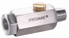 SPEEDAIRE In-Line Compressed Air Lubricator: 3/8 in FNPT x 3/8 in MNPT, 36 cfm, 200°F Max Op Temp (MPN 20Z885). Key specifications — attr112042: Aluminum; attr158753: SPEEDAIRE.