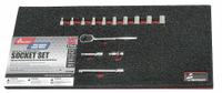 ABILITY ONE Socket Wrench Set: 1/4 in Drive, 14 Piece, 12-Point, SAE, 3/16 in to 9/16 in (MPN 5120-01-631-1432). Key specifications — attr1224269: 1/4 in; attr1204638: Drive Tools Included; attr1204650: 3/16 in to 9/16 in; attr1204673: Socket Bits Not Included; attr1204681: Wrenches Not Included; attr1204688: ABILITY ONE; attr1206170: Drive Tools.