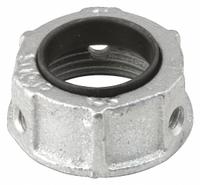 RACO Insulating Bushing: Iron, Zinc Plated, 1 1/4 in Trade Size, 21/32 in Overall Lg, Insulated (MPN 1135). Key specifications — Insulated: Yes; Brand: RACO.