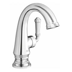 AMERICAN STANDARD Mid Arc Bathroom Faucet: Delancey, Brass, Polished Chrome Finish, Single-Post, Arc (MPN 7052121.002). Key specifications — Includes: Drain; Brand: AMERICAN STANDARD; Series: Delancey.