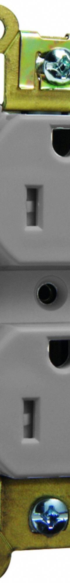 PASS & SEYMOUR Receptacle: Hospital Grade, Duplex, 5-20R, Gray, 125V AC, 20 A, 2 Pole / 3 Wire (MPN PTTR63HGRY). Key specifications — attr1367147: PASS & SEYMOUR.