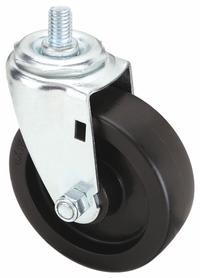 APPROVED VENDOR Stem Caster: Swivel, 4 in Wheel Dia., 1 1/4 in Wheel Wd, Polyolefin, 3/4 in Stem Lg (MPN 32J882). Key specifications — Brand: APPROVED VENDOR; Thread Size: 1/2"-13; Roll Up: Swivel.
