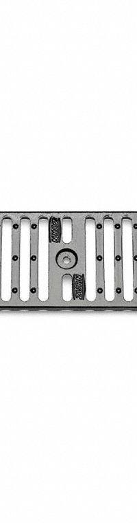 ZURN Grate: C, Rectangular, Slotted, 5 3/8 in Overall Wd, 20 in Overall Lg, 7/8 in Overall Ht, Iron (MPN P6-DGC). Key specifications — Color: Gray; Brand: ZURN; Finish: Unfinished; Grate Surface Type: Slotted.