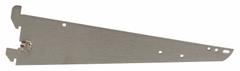 ECONOCO Shelving Bracket: Single, 2 in Slot Spacing, 1 in Slot Lg, 1/8 in x 12 in x 3 in, Silver (MPN G12-SC). Key specifications — Product Type: Shelf Bracket; Color: Silver; For Display Type: Single Slotted Standards; Material: Steel; Duty Rating: Heavy Duty; Brand: ECONOCO; Finish: Satin-Chrome; Includes: Screws.