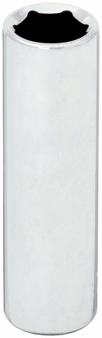 WESTWARD Socket: SAE, 1/4 in Drive Size, 3/8 in Socket Size, 6-Point, Deep, Chrome, 2 in Overall Lg (MPN 53YR26). Key specifications — attr1204417: WESTWARD; attr1204392: Chrome.