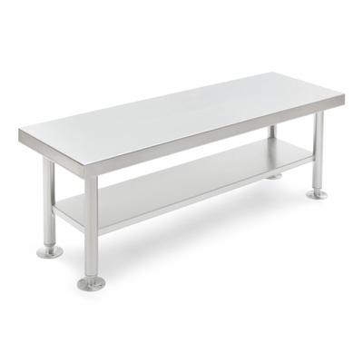 BLICKMAN Gowning Bench: 16 in Overall Wd, 18 in Overall Ht, 4 ft Overall Lg, Stainless Steel - Fixed-Height Stainless Steel Surfaced Lab Tables