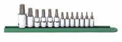 GEARWRENCH Socket Bit Sets: 1 - 25 Pieces, 1/4 in, 3/8 in, 1/2 in Drive Size, 13 Pieces, Torx (MPN 80723). Key specifications — attr1216280: Fixed Insert; attr1216283: GEARWRENCH; attr1225718: T8 to T60; attr1227491: 1/4 in, 3/8 in, 1/2 in.