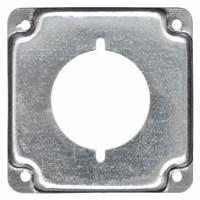 RACO Electrical Box Cover: 2 Gangs, Crushed Corner, For Square Box Shape, Galvanized Zinc (MPN 810C). Key specifications — Brand: RACO; For Box Shape: Square; Material: Galvanized Zinc; Cover Design: Crushed Corner.